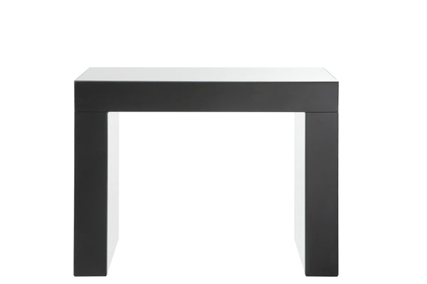 English Elm Nysa Glam Mirrored Vanity Desk with Faux Crystal Inlays and Matching Stool Included B2726P448766