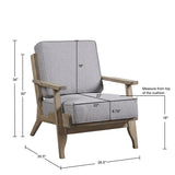 INK+IVY Malibu Casual Accent Chair IIF18-0046 Grey