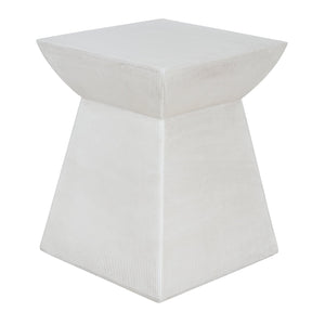 English Elm Antique-textured Magnesium Oxide Outdoor Side Table Sculptural Pedestal Patio Accent N768P371802W