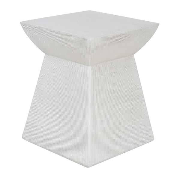 English Elm Antique-textured Magnesium Oxide Outdoor Side Table Sculptural Pedestal Patio Accent N768P371802W