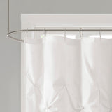 Madison Park Laurel Transitional Tufted Semi-Sheer Shower Curtain MP70-896 White