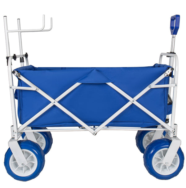 English Elm Beach Wagon Heavy Duty Folding Cart with 500lb Capacity and All Terrain Pvc Wheels W2932P412004