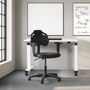 OSP Home Furnishings Self-skinned Urethane Task Chair with Lumbar Support and Pneumatic Height Adjustment KH813137
