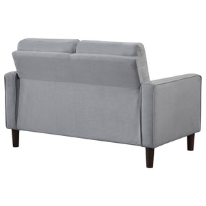 English Elm Harvey Grid Tufted Track Arm Loveseat in Neutral Performance Fabric for Compact Spaces B062P440341