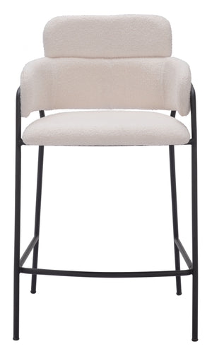 Marcel Counter Stool - Set of 2 Cream 109665 Zuo Modern