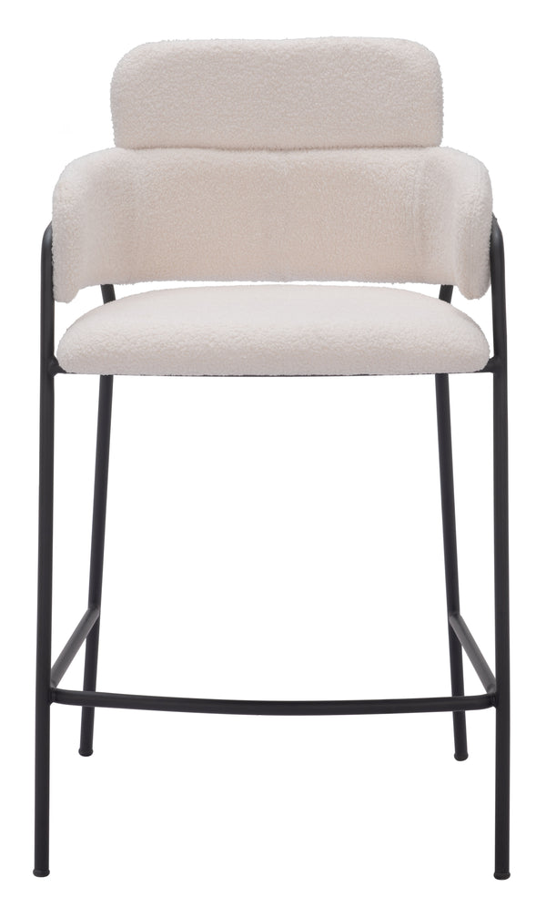 Marcel Counter Stool - Set of 2 Cream 109665 Zuo Modern