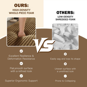 English Elm Modern Full Size Folding Sofa Bed with Plush Corduroy, 2 Pillows, 15" Foam Mattress, No Assembly Required Coffee W1885P347086