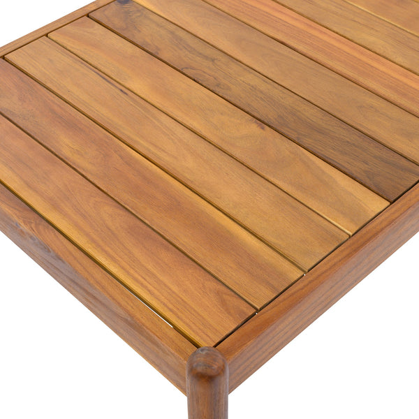 English Elm Outdoor Solid Acacia Slatted Coffee Table Patio Deck Low Profile Teak Finish N768P361446T