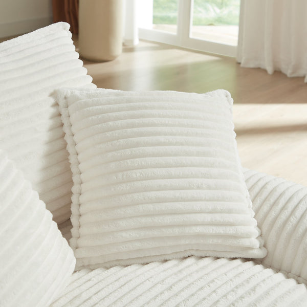 English Elm 51.97 modern cushioned compression single seat sofa with oversized footrest deep plush seating for comfort and support White W3396P330951