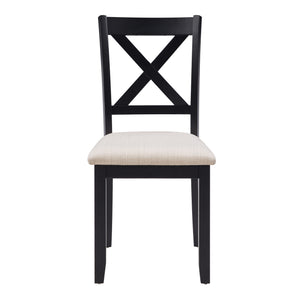 English Elm Dining Chairs Set of 4 Rubberwood Frame Linen Seat Modern Ergonomic Kitchen Side W1998P336527