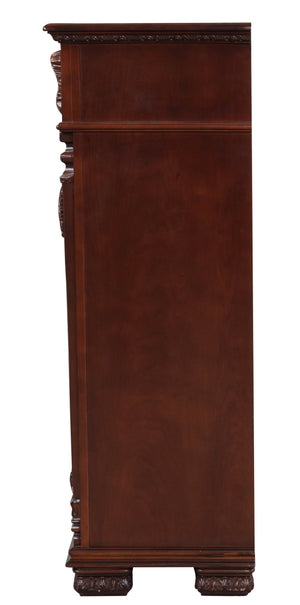 English Elm Lyndon 9-Drawer Dresser with Felt-Lined Top Drawers, Smooth Ball-Bearing Slides, Durable Wood Finish Cherry 46 L x 22 W x 54 H B078P301019