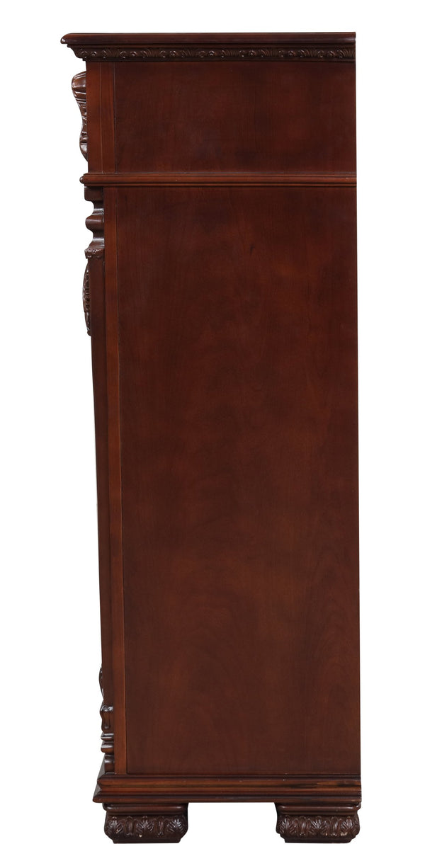 English Elm Lyndon 9-Drawer Dresser with Felt-Lined Top Drawers, Smooth Ball-Bearing Slides, Durable Wood Finish Cherry 46 L x 22 W x 54 H B078P301019