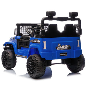 English Elm 24v Two-seat Kids Electric Ride on Truck with Parental Remote and Off-road Suspension W1578P375446