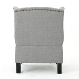 Christopher Knight Home® - Noble House - Laird Traditional Winged Grey Fabric Accent Chair