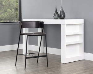 Sunpan Keanu Sleek Modern Barstool with Antique Brass Finish and Unique Starburst Design for Stylish Spaces Gunmetal