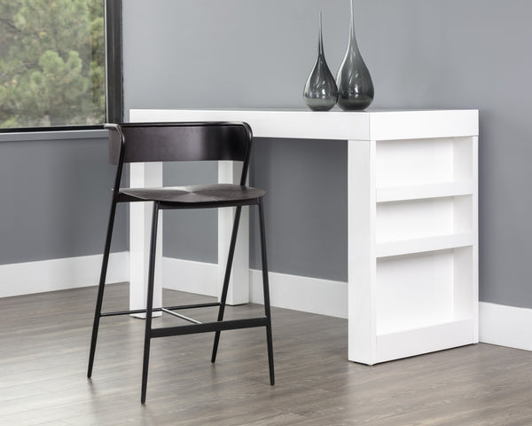 Sunpan Keanu Sleek Modern Barstool with Antique Brass Finish and Unique Starburst Design for Stylish Spaces Gunmetal