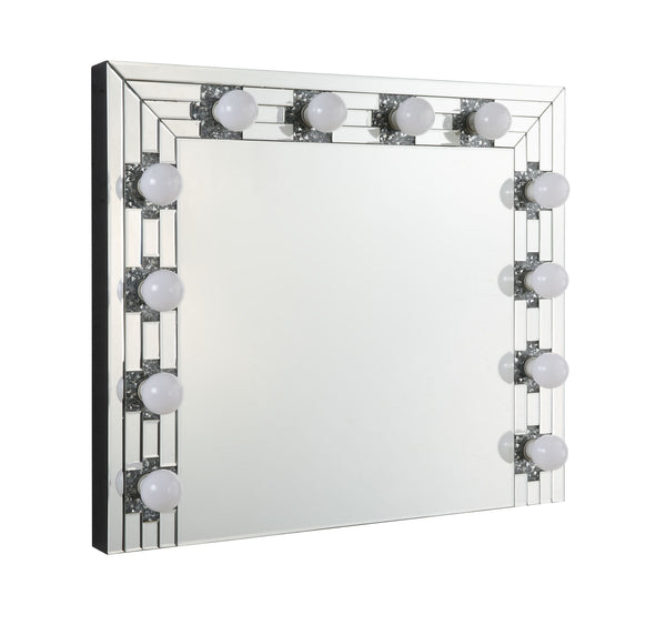English Elm Noralie Hollywood Glam Vanity Mirror with Faux Diamond Inlay and Mdf Frame B2726P448759