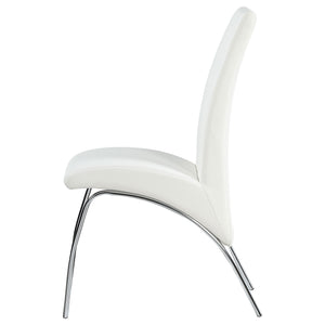 English Elm Darby Pu Leather Dining Side Chairs Set of 2 with Chrome Frame Modern Kitchen B062P440332