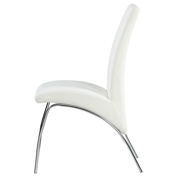 English Elm Darby Pu Leather Dining Side Chairs Set of 2 with Chrome Frame Modern Kitchen B062P440332