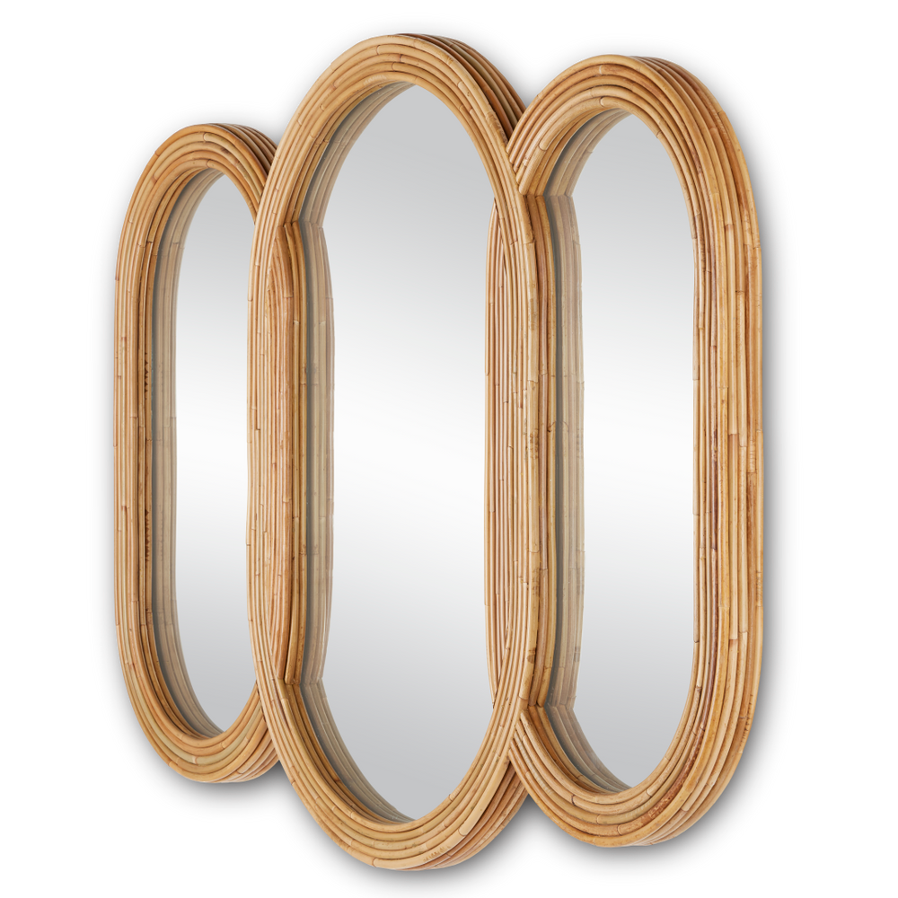 Triboa Handmade Round Mirror - Bohemian Arurog Design with Unique Color Variations & Depth