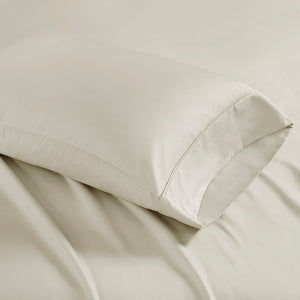 JLA Home Madison Park - Cotton premium sateen pillowcases with peached finish, OEKO-TEX comfort, wrinkle-resistant luxury Ivory MP21-4848