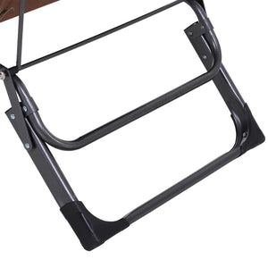 English Elm Outsunny Folding Chaise Lounge Chair - Portable 2-In-1 Adjustable Pool & Beach Chair With Pillow, Pocket W2225P217585-GIGA