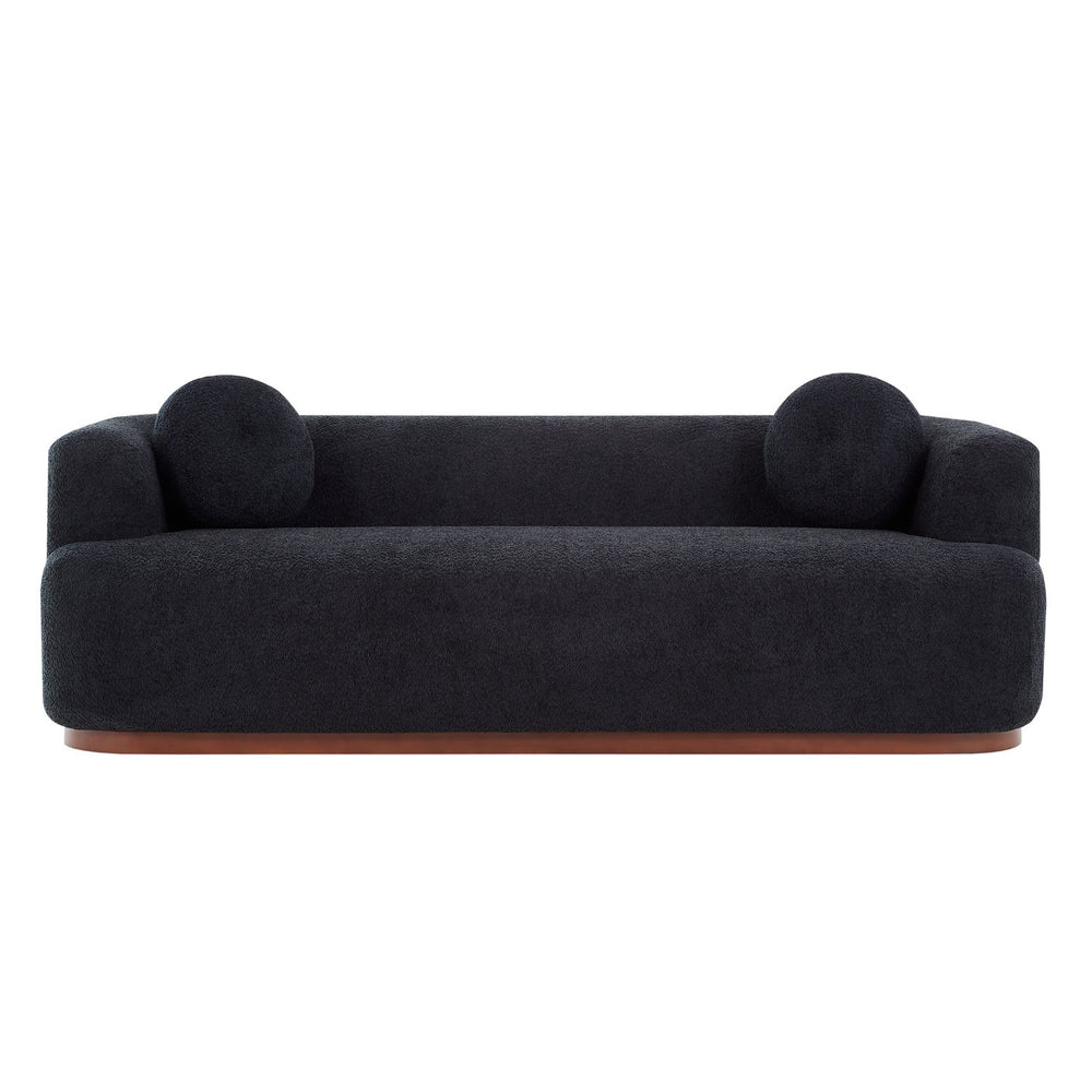 English Elm Compressed Three Seat Sofa with Rubberwood Base Polyester Upholstered Living Room Couch N771P392415H_N771P392416H
