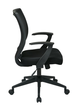 OSP Home Furnishings Screen Back Mesh Task Chair with Lumbar Support and Pneumatic Height Adjustment for Office EM51022N-3