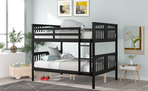English Elm Full Over Bunk Bed Solid Pine Frame White Finish Converts to Two Beds LT000203AAP-2