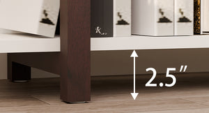English Elm Multifuction Solid Wood Bookcase - Cedar Frame 4-Tier Narrow Shelf, Plant Stand, 40lb/Layer Durable W3128P281333