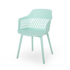 English Elm Christopher Knight Home® - AZALEA Weather-Resistant Outdoor Chair with Durable Polypropylene Frame, Minimal Modern Comfort Mint 25 L x 23.5 W x 22.5 H 68375.00MNT
