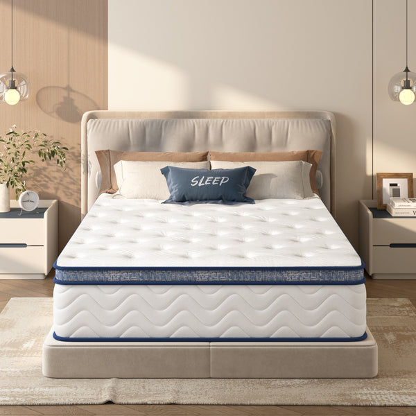 English Elm Full Size Mattress - 10-Inch Hybrid Design With Pocketed Innersprings For Comfort & Support W2889P335712
