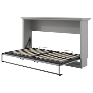 English Elm Twin Murphy Bed Cabinet Foldaway Gray — Space-Saving Twin Wall Bed with Integrated Legs, 1000lb Capacity GX002043AAE