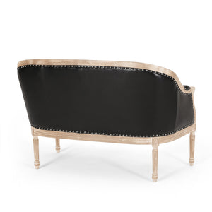 English Elm Chair Chesterfield Loveseat with Tufted Diamond Upholstery Nailhead Trim Birch Frame 60925.00PUMDNT