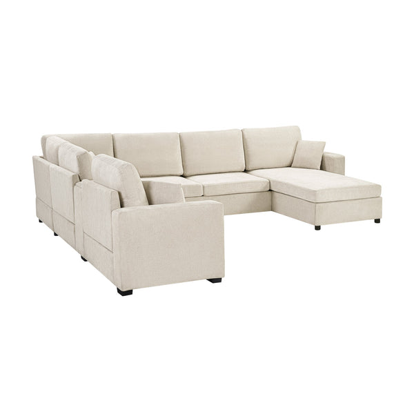 English Elm Swivel Barrel Accent Chair Chenille Tufted Round Club Seat for Living Room Lounge Beige N719S002350A