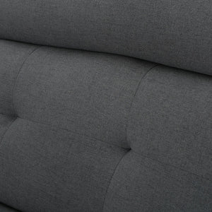 English Elm Christopher Knight Home® - Reclining Loveseat with Push-Back Recline, Plush Tufted Fabric Sofa, Compact Wall-Hugger Design Charcoal 61372.00CCL