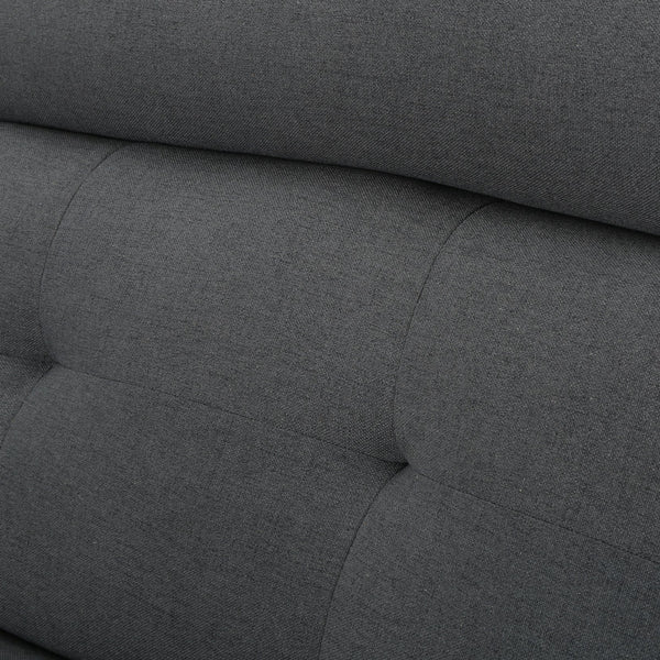 English Elm Christopher Knight Home® - Reclining Loveseat with Push-Back Recline, Plush Tufted Fabric Sofa, Compact Wall-Hugger Design Charcoal 61372.00CCL