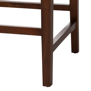 English Elm Modern Handcrafted Seagrass Woven Mahogany Counter Stool for Kitchen Island B2750P467867