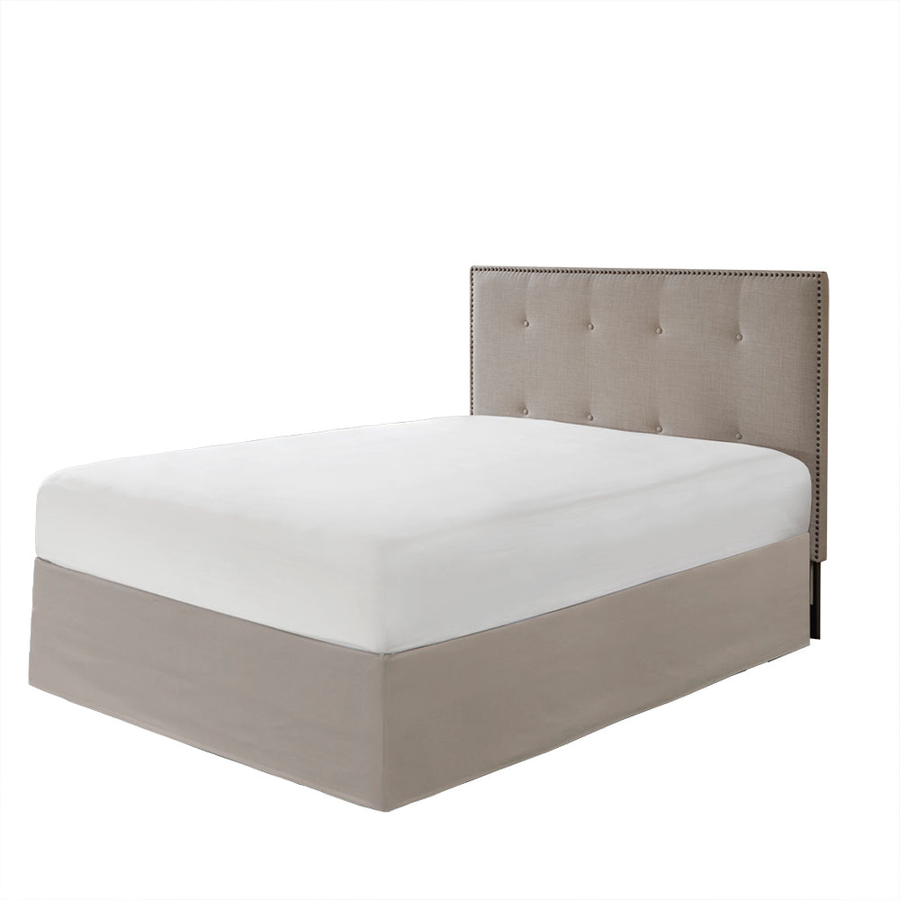 JLA Home Madison Park - Wrap Around Adjustable Bedskirt with 26" Drop, Non-Slip Band, Wrinkle-Resistant Fit for Neat Beds Khaki MP11-5368