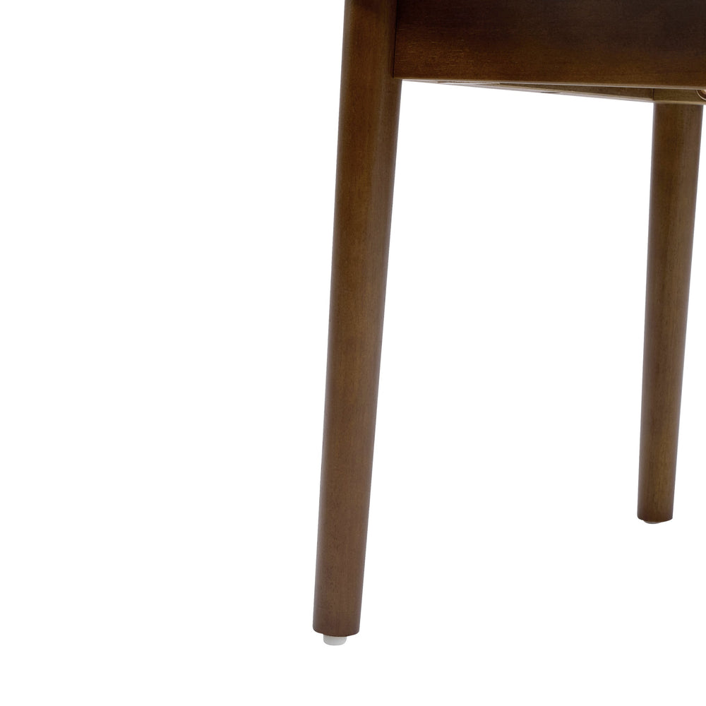 English Elm Christopher Knight Home® - Modern Walnut Side Chair Set Of 4 - Beige Upholstery, Ergonomic Comfort & Stylish Mid-Century Design N768P331579W_4