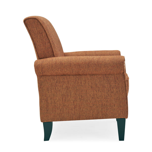 English Elm Barnet Upholstered Accent Chair with Nailhead Trim and Tapered Wood Legs for Living Rooms B127P495067