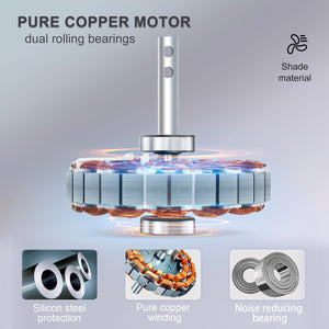 English Elm 21.7 Ceiling Fan Light Windmill Flush Mount with Dimmable LED, Remote, Timer, 6 Speeds, Black Wood-Blade W2312P374761