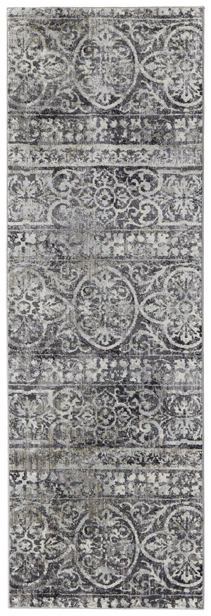 Feizy Rugs Kano Distressed Trellis Area Rug - Stain & Fade Resistant, Versatile Polypropylene Blend For Home Gray,Ivory,Taupe Polypropylene,Polyester 8643871fchlivyi7a