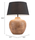 Basil Table Lamp Black 56150 Zuo Modern