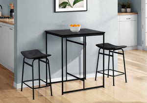 English Elm Barstool, Set Of 2 Counter Height Barstools With Black Leather Look & Metal Legs For Modern Spaces B2710P287022