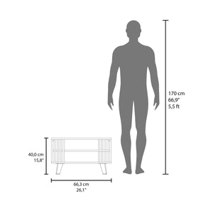 English Elm Shawnee Modern Two-Tone Coffee Table with Open Shelf for Living Room, Compact Stylish Centerpiece Multicolor 31.1 L x 20.87 W x 5.12 H B070P363825