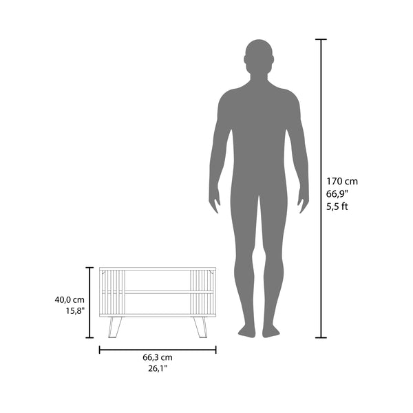 English Elm Shawnee Modern Two-Tone Coffee Table with Open Shelf for Living Room, Compact Stylish Centerpiece Multicolor 31.1 L x 20.87 W x 5.12 H B070P363825