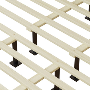 English Elm Christopher Knight Home® - Solid Wood Platform Bed With Plush Upholstered Headboard – California King For Modern Elegance N758P197692G