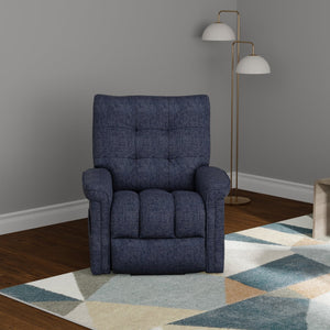 English Elm Velour Lugano Indigo Power Lift Chair with USB, Dual Pockets, Full Recline & Quiet Lift Mechanism B339P409525