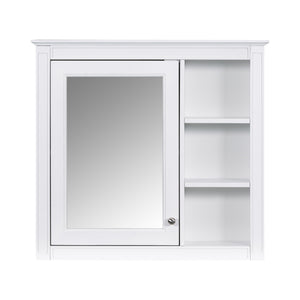 English Elm 30'' Modern Bathroom Vanity Set With Ceramic Sink & Mirror Cabinet - Stylish Storage Solution! SW000127AAK-1